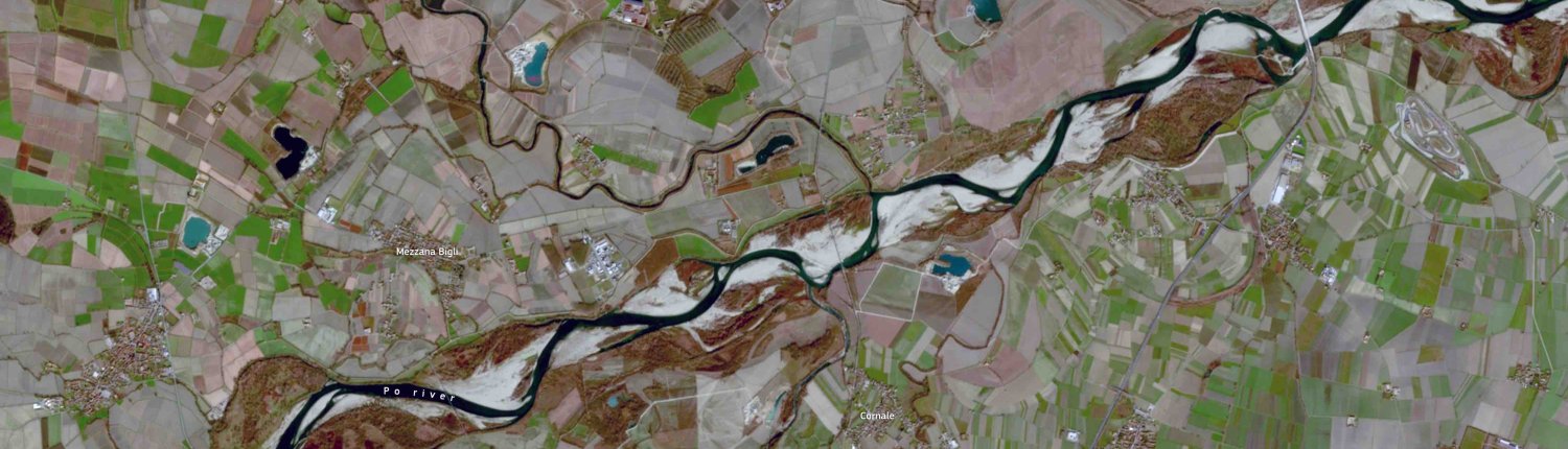 L'intera Pianura Padana è interessata per il secondo anno consecutivo da condizioni di grave siccità. Secondo l'Osservatorio ANBI, a Piacenza ea Cremona il fiume Po ha raggiunto il minimo storico. Questa immagine, acquisita il 15 febbraio 2023 da uno dei satelliti Sentinel-2 di Copernicus, mostra la portata ridotta del fiume Po a nord di Voghera, nel nord Italia. FOTO: European Commission - Copernicus