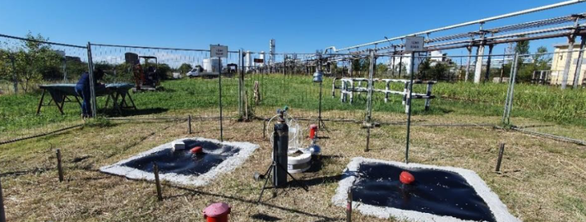 Il campo prova per la sperimentazione effettuata a settembre 2022 nel sito di Porto Marghera. FONTE: ISPRA, 2023.