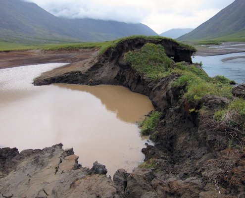 Il disgelo del permafrost risvegli i microbi che processano la materia organica producendo emissioni di gas serra. Foto: NPS Climate Change Response PUBLIC DOMAIN MARK 1.0 UNIVERSAL PDM 1.0 Deed