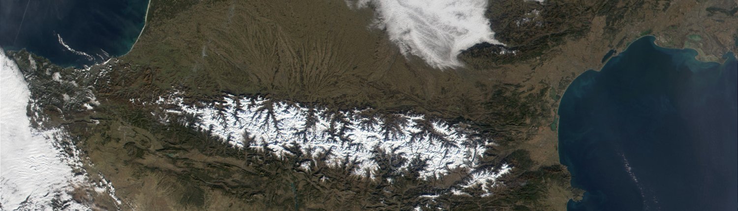 Answers to questions about past and future erosion could be found in the fossil sediments of the Pyrenees. Photo: NASA public domain
