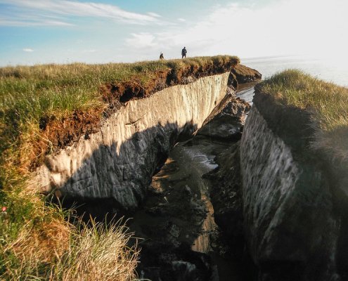 The rate of permafrost erosion could even triple by the end of the century, thus impacting the climate. Photo: Brandt Meixell, USGS CC0 1.0 Universal CC0 1.0 Deed