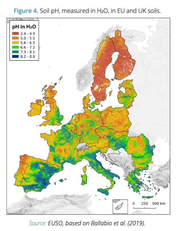 FONTE: Arias-Navarro, C., Baritz, R. and Jones, A. editor(s), 2024. The state of soils in Europe. Publications Office of the European Union. https://data.europa.eu/doi/10.2760/7007291, JRC137600. FONTE: Arias-Navarro, C., Baritz, R. and Jones, A. editor(s), 2024. The state of soils in Europe. Publications Office of the European Union. https://data.europa.eu/doi/10.2760/7007291, JRC137600.