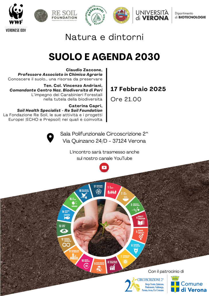 L'evento, parte del ciclo di incontri Natura e Dintorni 2025, affronta il tema cruciale del suolo, una risorsa fondamentale per il raggiungimento di molti Obiettivi per lo Sviluppo Sostenibile (SDG) dell’Agenda 2030. Immagine: WWF