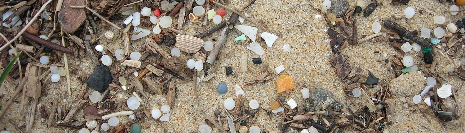 Granuli di plastica industriale su una spiaggia della costa dell'Aquitania. In Francia il 76% dei suoli esaminati è contaminato dalle microplastiche. Foto: Maldeseine Attribution-ShareAlike 3.0 Unported CC BY-SA 3.0 Deed