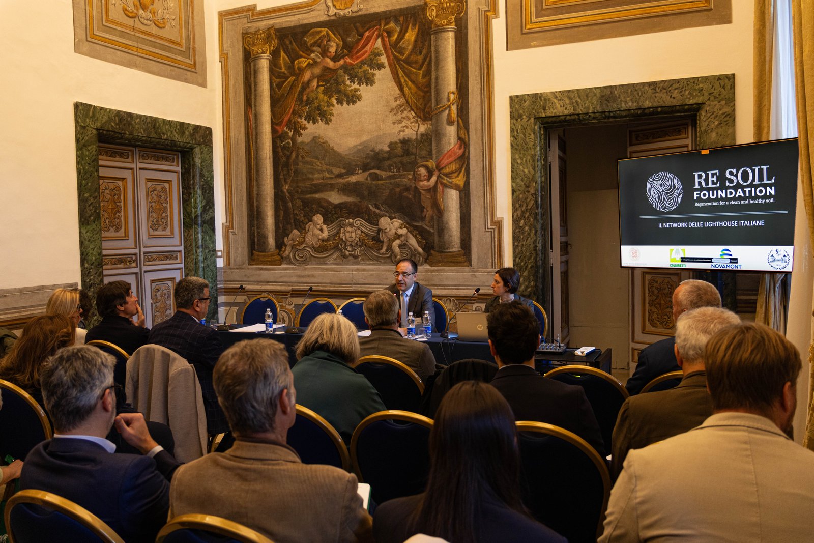Un momento dell'incontro tra le lighthouse farms della rete di Re Soil Foundation organizzato a Roma nell'ambito del progetto europeo PrepSoil. FOTO: Nicola Vuolo