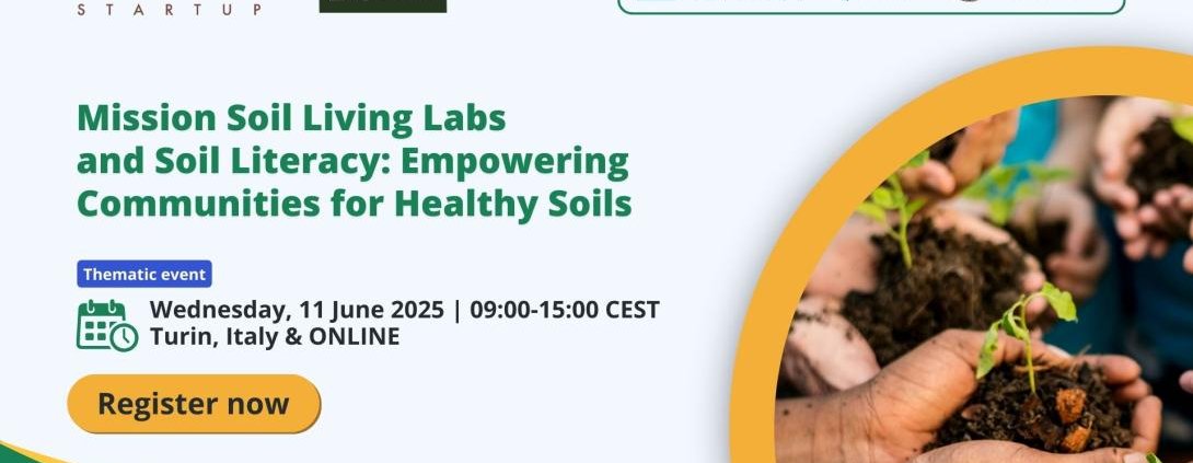 The event, organized by CREA, Re Soil Foundation and Trust-IT, is dedicated to the dissemination of basic knowledge on soil health, community involvement and the role of Living Labs. The meeting can also be attended online. Image: SOILL Startup