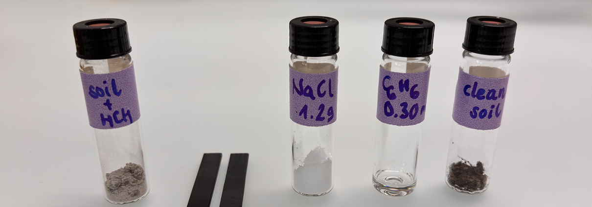 Harmless substances such as table salt and other valuable products such as benzene can be obtained from soil contaminants. Photo: Patrick Domke / ETH Zurich. Copyright: ETH Zurich non commercial use