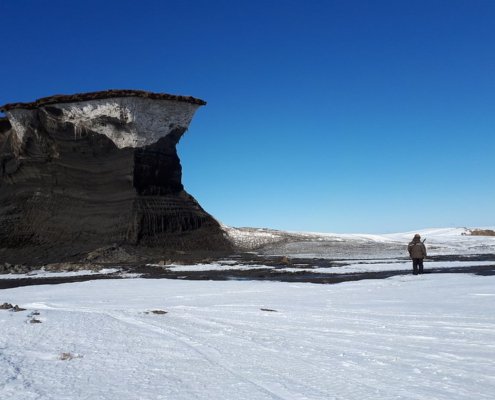 Climate change is making Arctic soil more permeable, altering the amount of water that can be stored and transmitted. In coastal areas, rising sea levels will further increase groundwater levels, leading to saltwater intrusion. Photo: Vincent Sasseville/Nunataryuk Attribution-NonCommercial-ShareAlike 2.0 Generic CC BY-NC-SA 2.0 Deed https://www.flickr.com/photos/gridarendal/49555909433