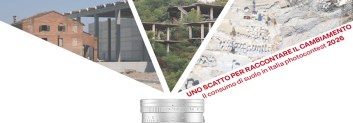 L'immagine del contest fotografico 2026 sul consumo di suolo e rigenerazione urbana indetto da ISPRA e SNPA